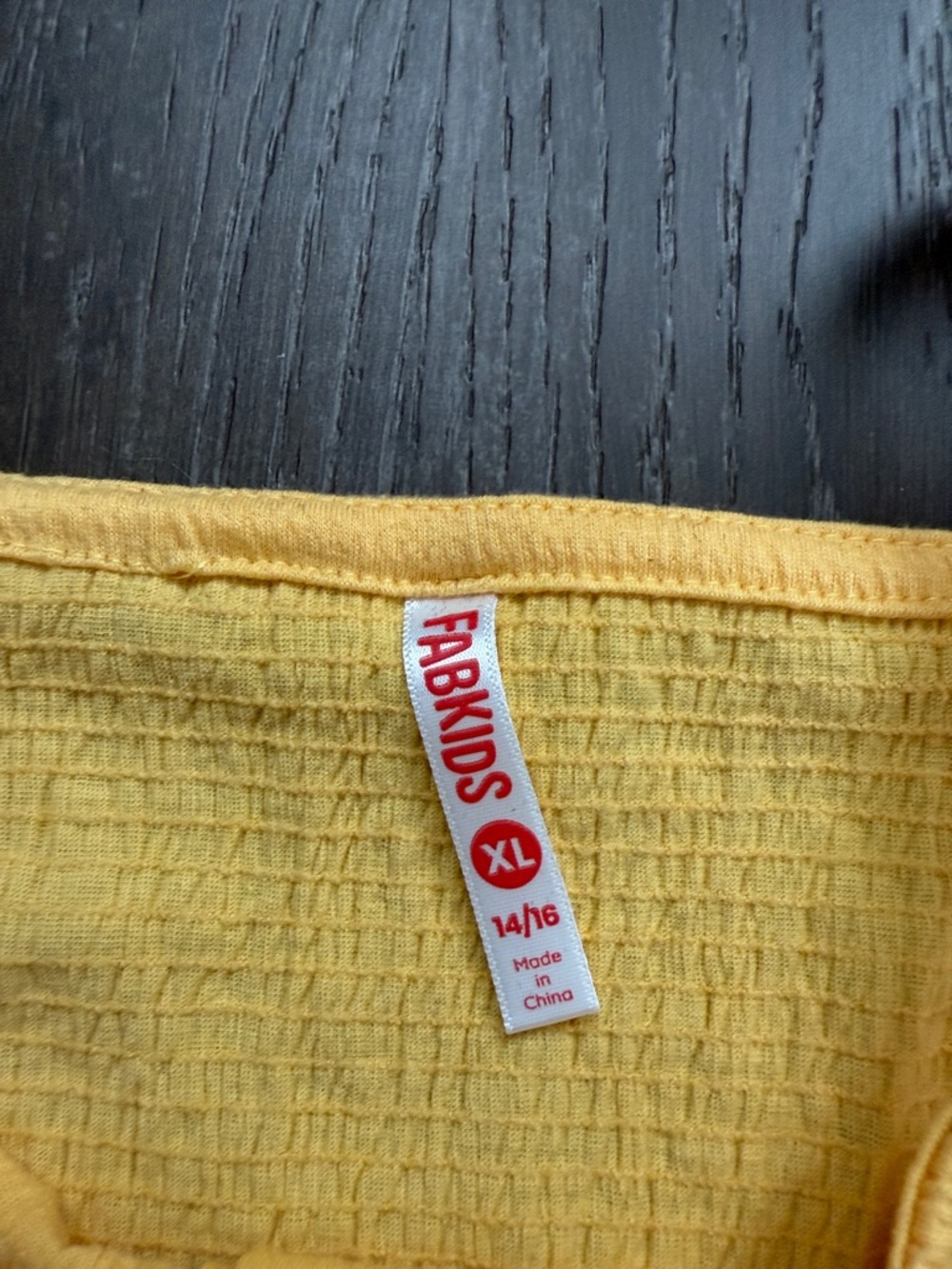 fabkids Sunny Yellow Button-Front Tank Top - Picture 3 of 4